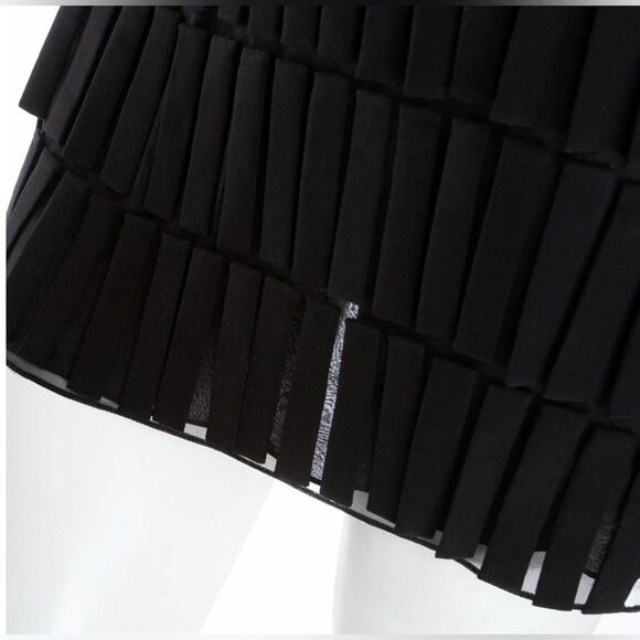 Valentino Voile Fringed Mini Shift Dress size IT 38 Long Sleeve - Picture 9 of 10